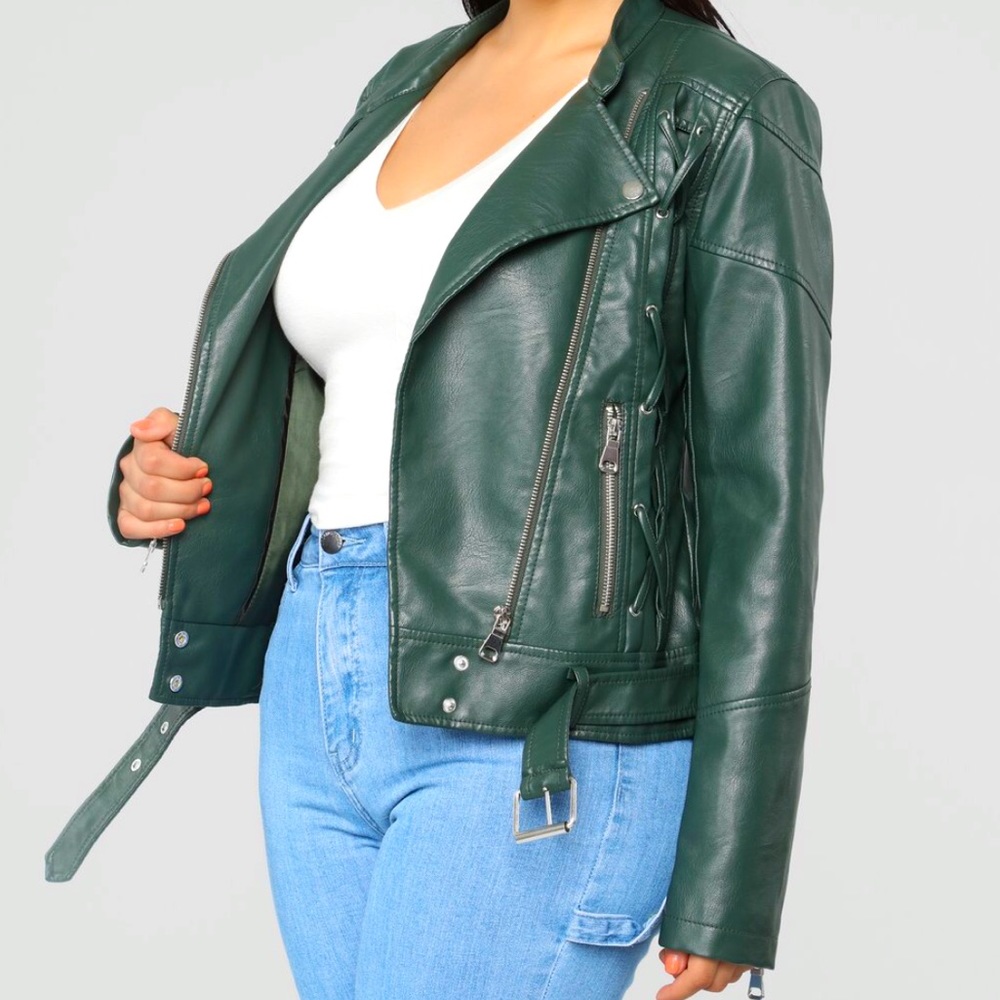 Moto leather jacket